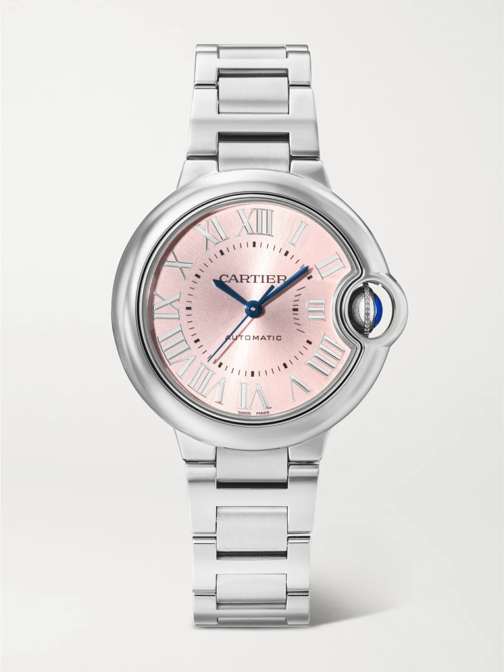 Cartier Ballon Bleu De Cartier Automatic Stainless Steel Watch in gray