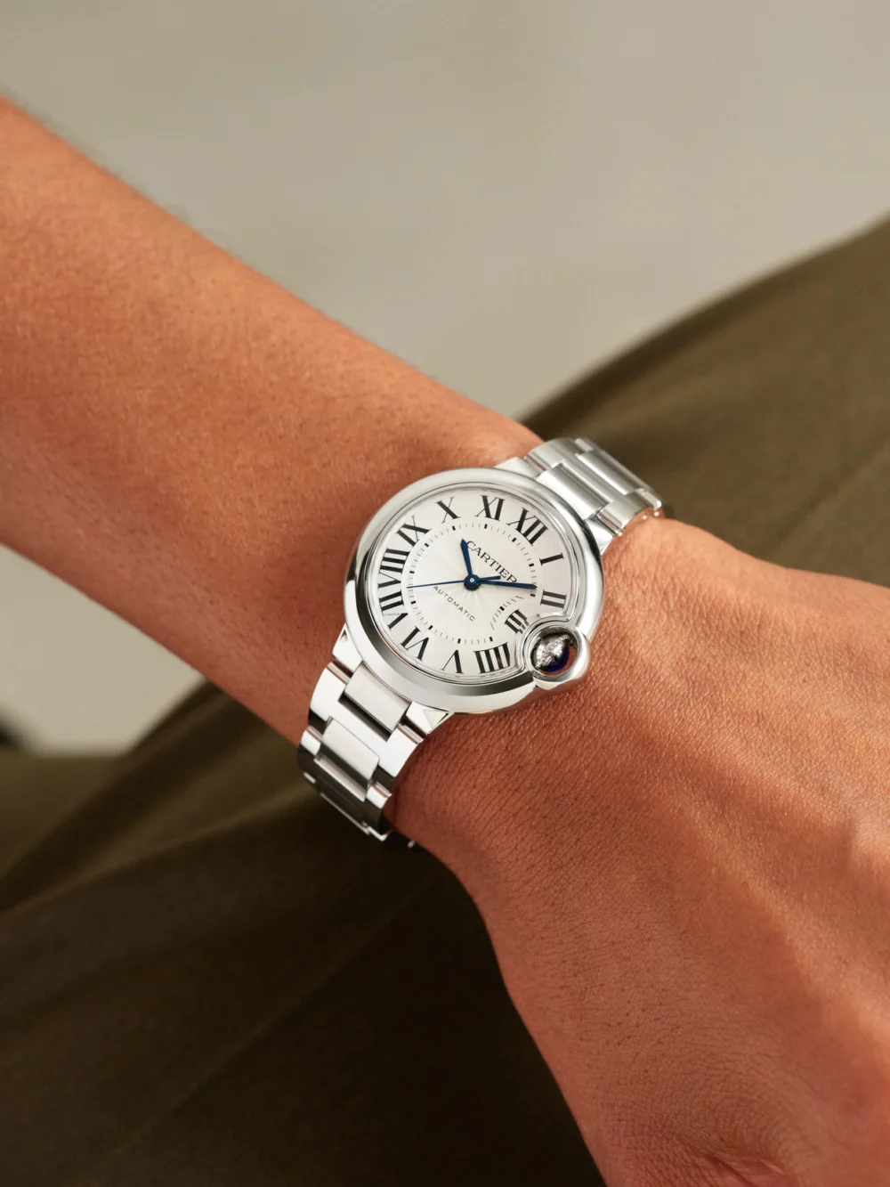 Cartier Ballon Bleu De Cartier Automatic Stainless Steel Watch, styled view