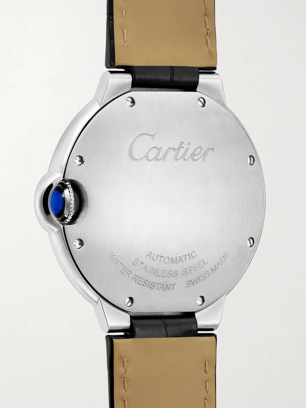 Back view of the Cartier Ballon Bleu De Cartier Stainless Steel Watch