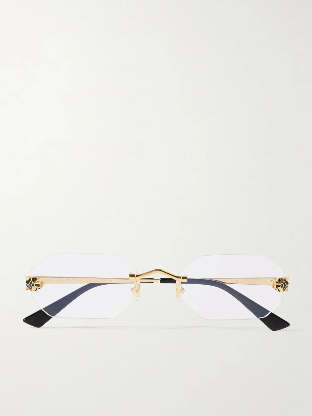 Cartier Eyewear Panthère Classic Rimless Gold-tone Optical Glasses
