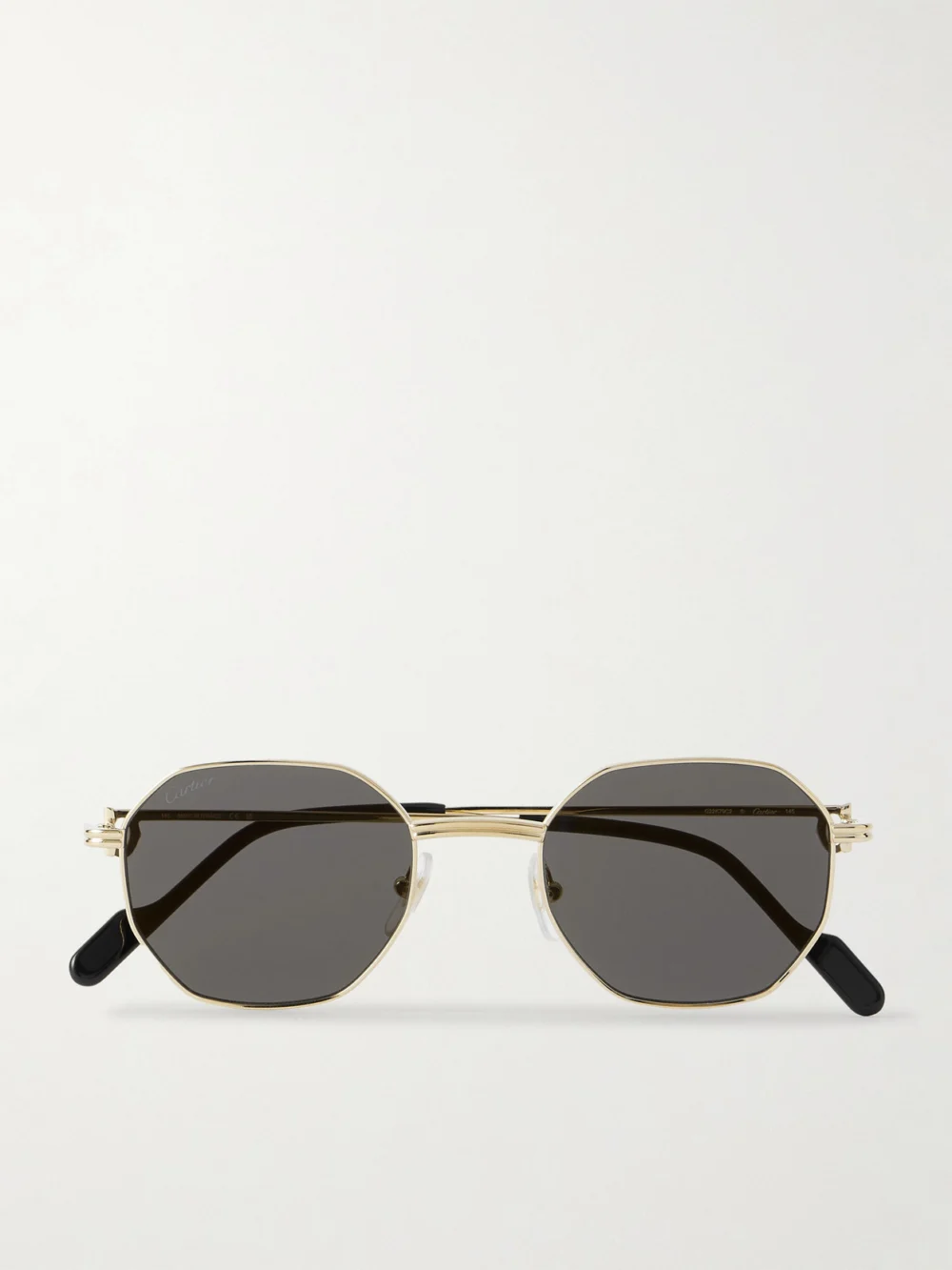 Cartier Eyewear Première De Cartier Hexagon-frame Gold-tone Sunglasses
