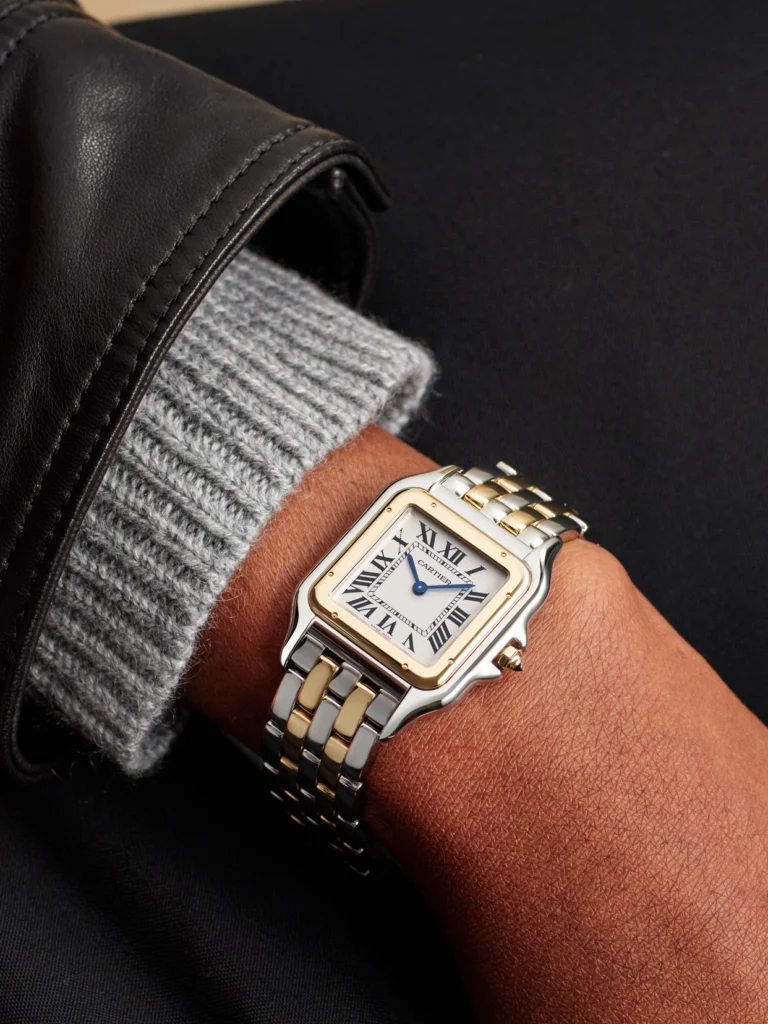 Cartier Panthère De Cartier Large 18-karat Gold and Stainless Steel Watch