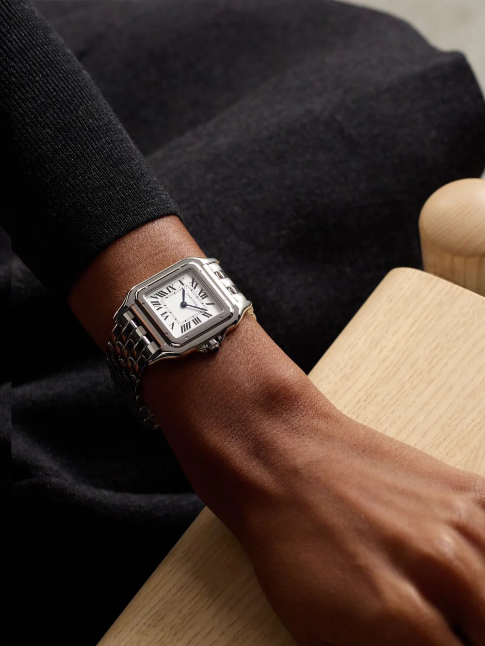 Cartier Panthère De Cartier Large Stainless Steel Watch, styled view