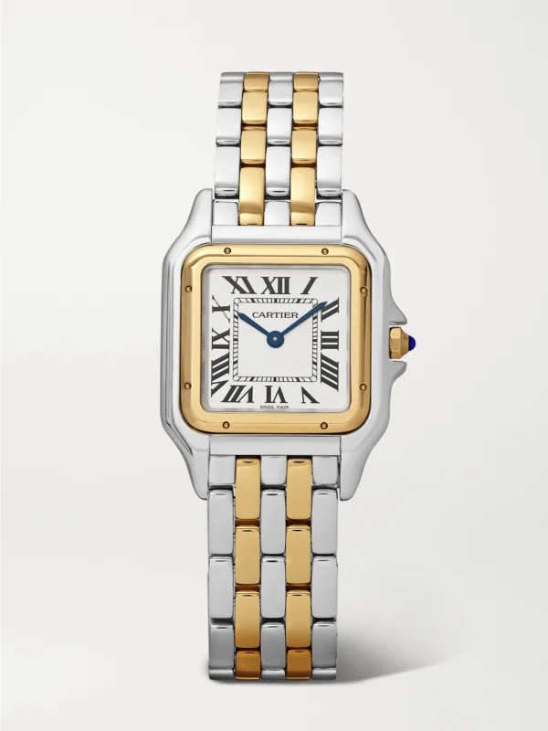Cartier Panthère De Cartier Medium 18-karat Gold and Stainless Steel Watch