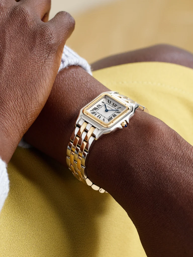 Cartier Panthère De Cartier Medium 18-karat Gold and Stainless Steel Watch