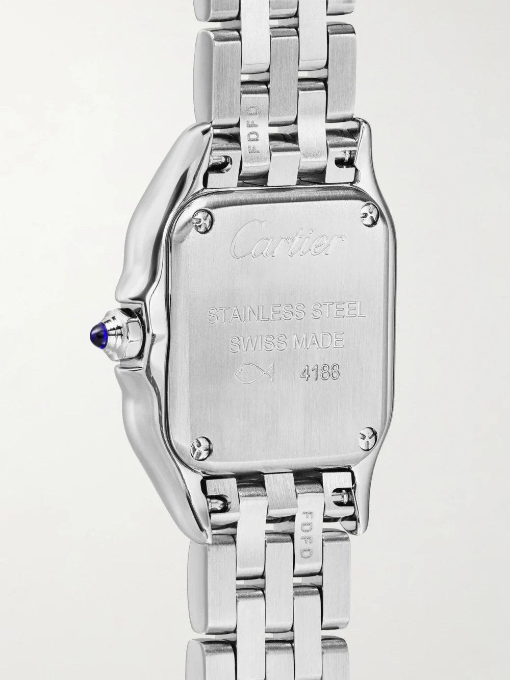 Back view of the Cartier Panthère De Cartier Mini Stainless Steel Watch