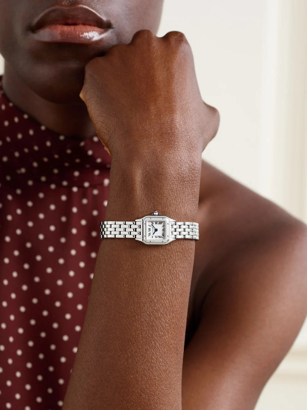 Cartier Panthère De Cartier Mini Stainless Steel Watch, styled view