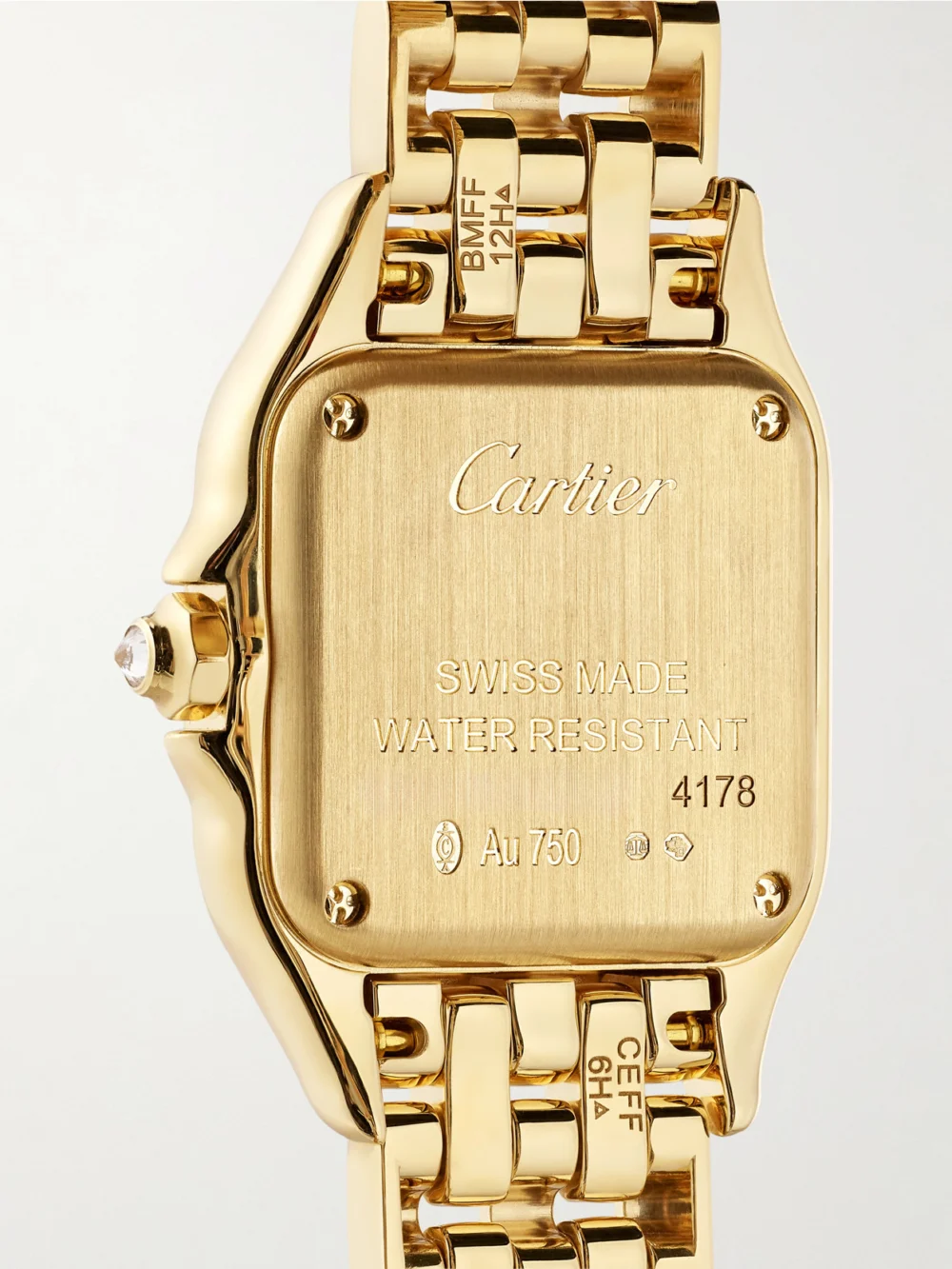 Back view of the Cartier Panthère De Cartier Small 18-karat Gold Diamond Watch