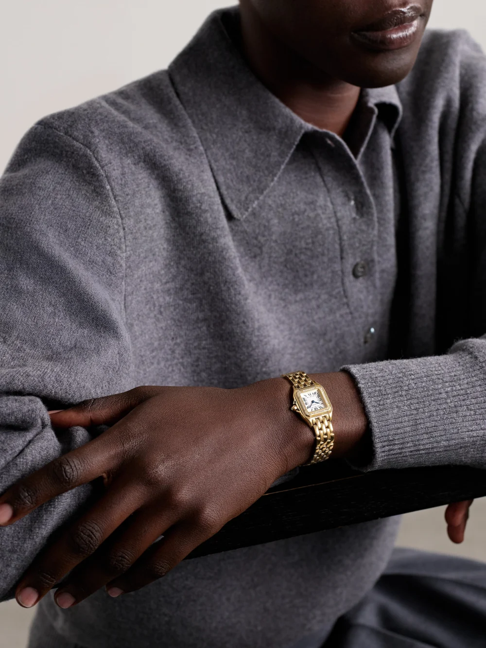 Cartier Panthère De Cartier Small 18-karat Gold Diamond Watch, styled view