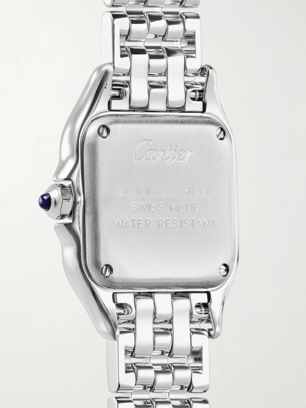 Back view of the Cartier Panthère De Cartier Small Stainless Steel Watch