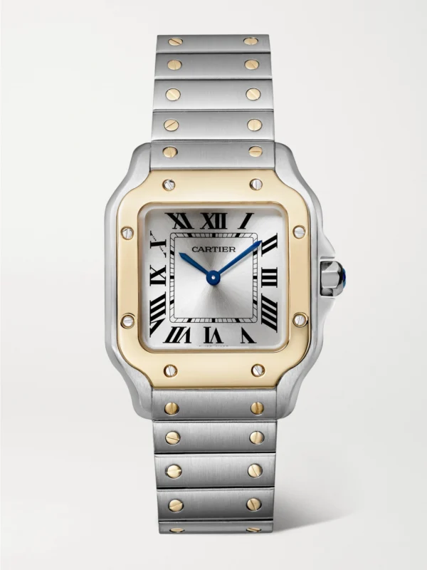 Cartier Santos De Cartier Stainless Steel and 18-karat Gold Watch