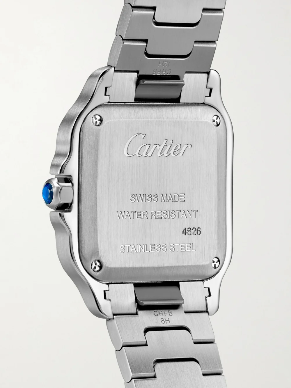 Back view of the Cartier Santos De Cartier Stainless Steel Watch