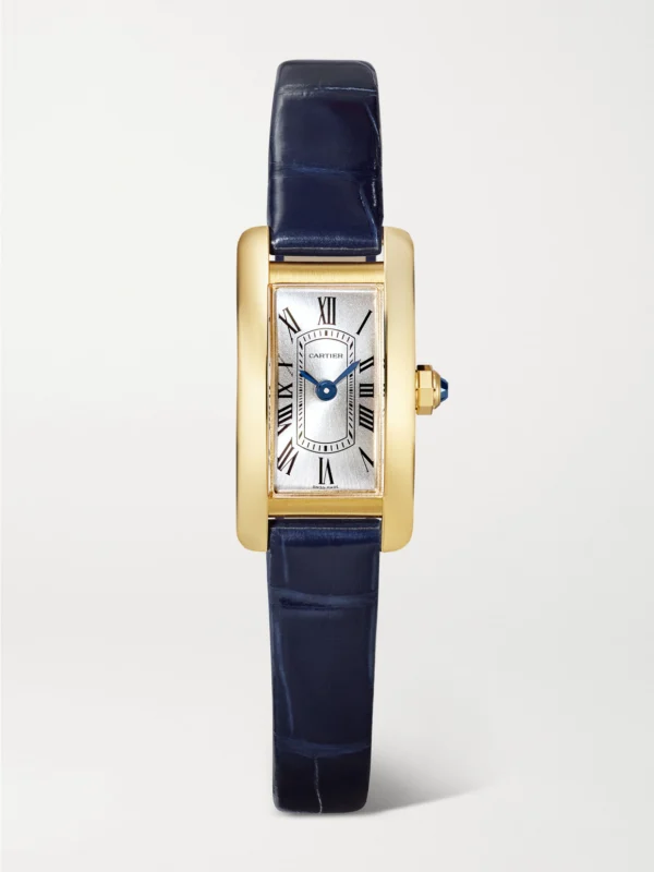 Cartier Tank Américaine 28mm Small 18-karat Gold Alligator Watch
