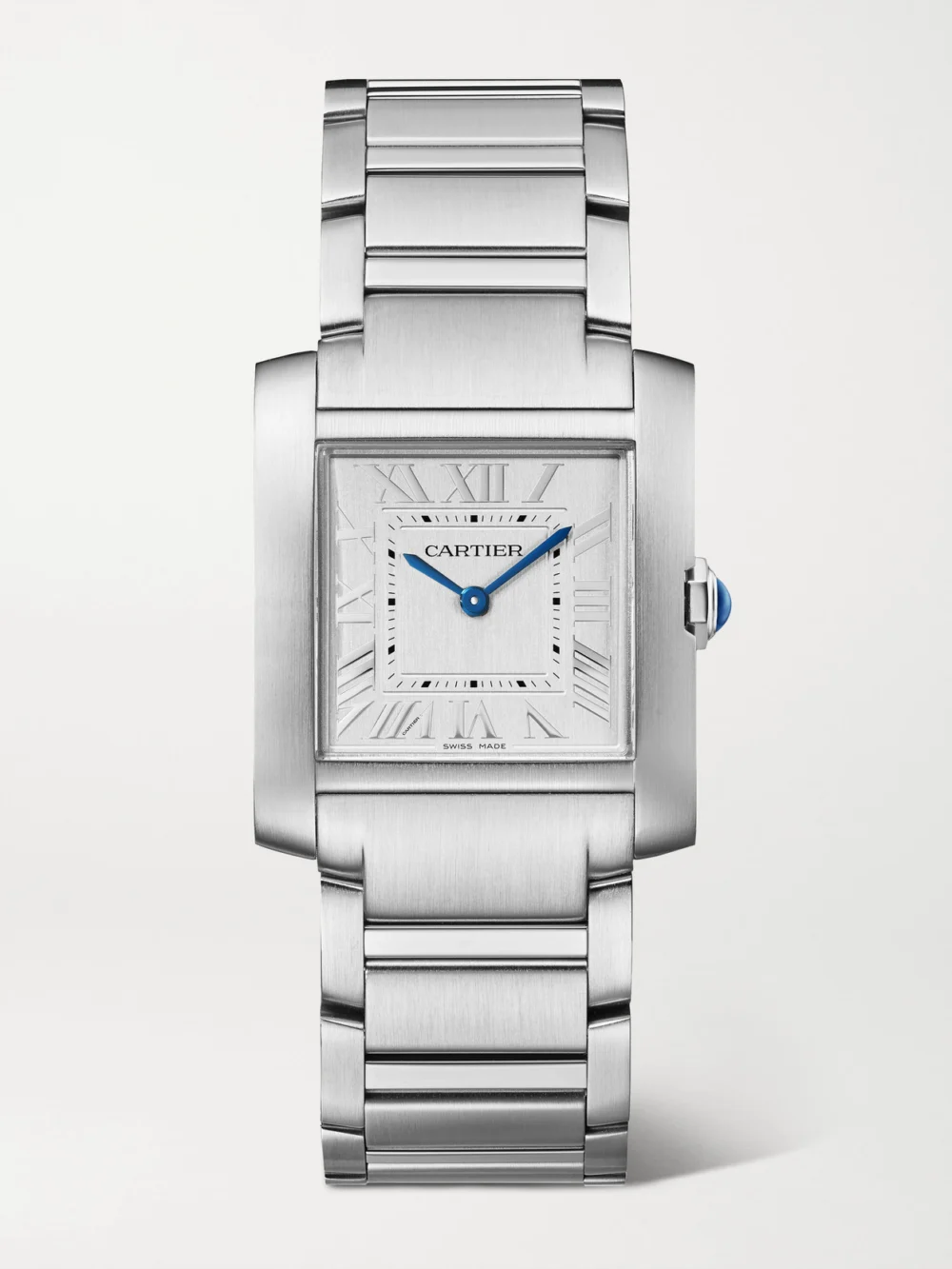 Cartier Tank Française Medium Stainless Steel Watch in gray
