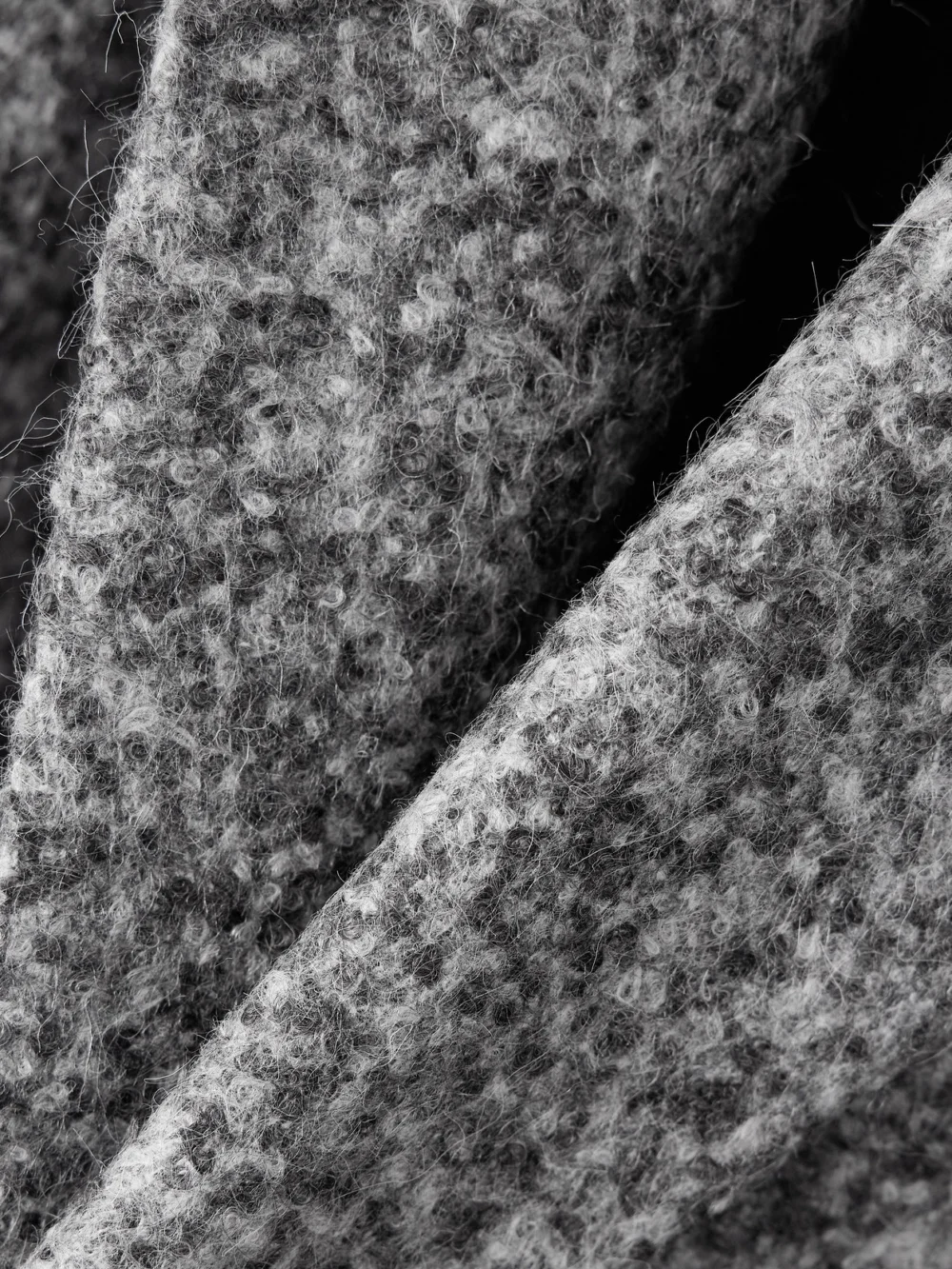 Close-up detail of the Carven Esperanto Alpaca and Wool-blend Coat