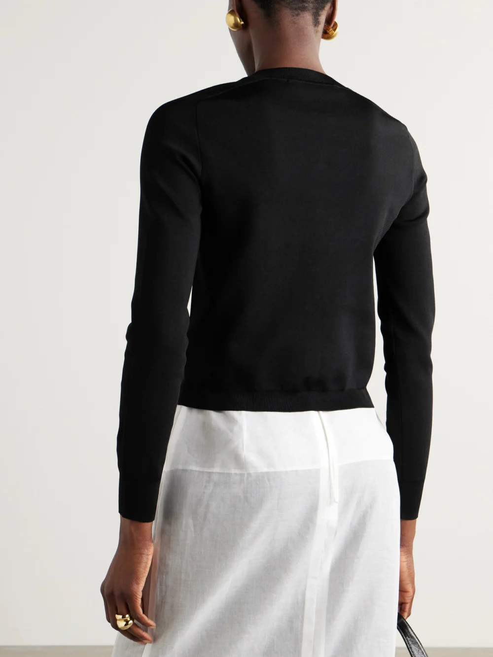 Back view of the Carven Silk-blend Cardigan