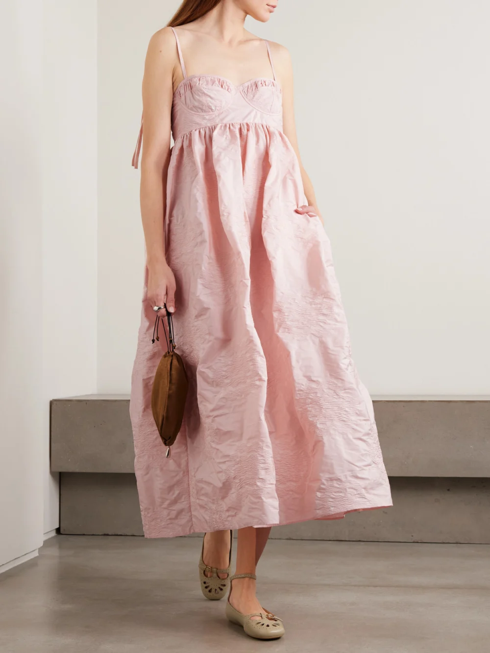 Cecilie Bahnsen Alena Jacquard Midi Dress, worn by a model