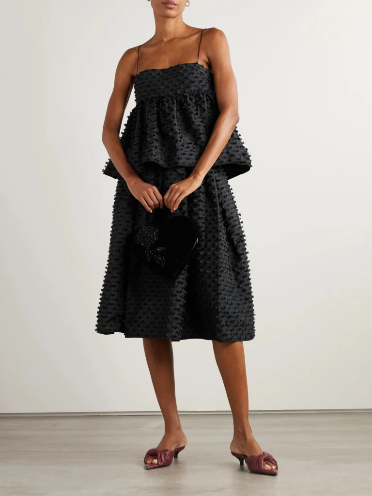 Cecilie Bahnsen Babette Fil Coupé Shell Peplum Top