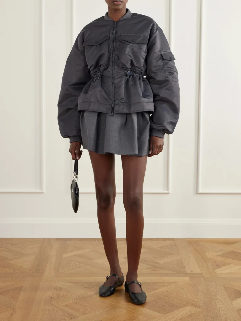 Cecilie Bahnsen Birdie Embellished Padded Shell Bomber Jacket