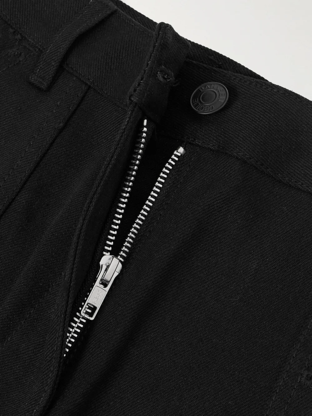 Close-up detail of the Cecilie Bahnsen Bliss Embroidered Cotton-gabardine Straight-leg Pants