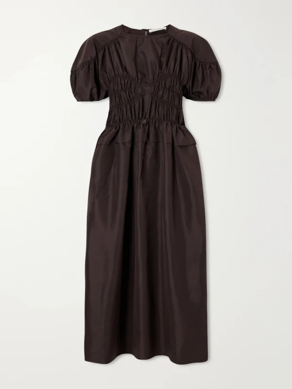 Cecilie Bahnsen Cbbetsy Gathered Faille Midi Dress
