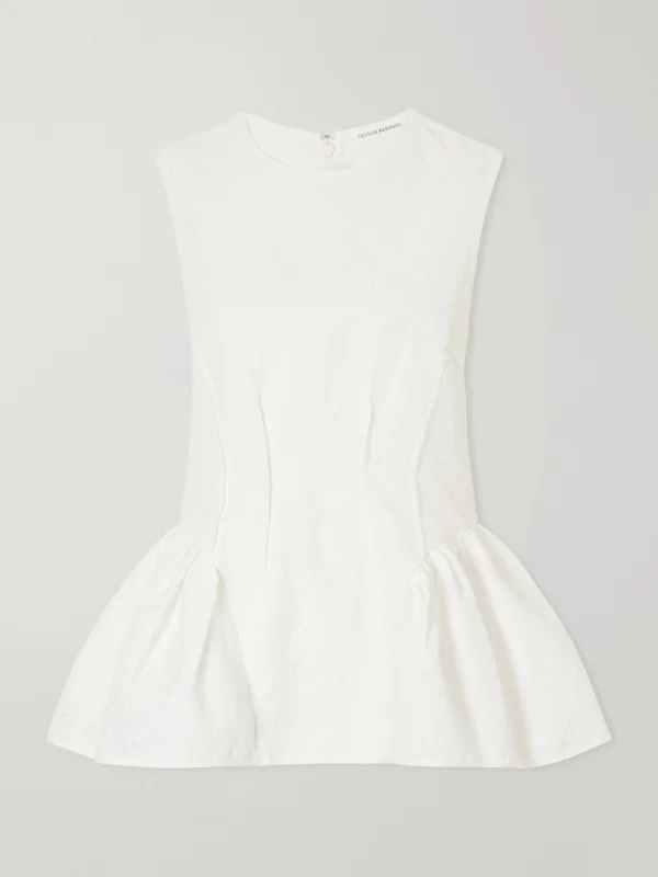 Cecilie Bahnsen Cbdaimi Cotton-blend Matelassé Blouse