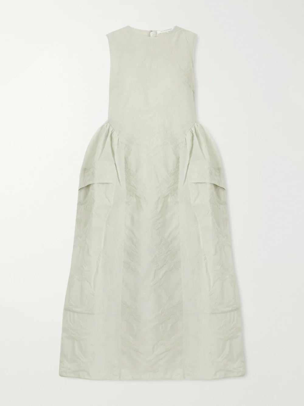 Cecilie Bahnsen Cbduana Papillon Matelassé Maxi Dress in light green