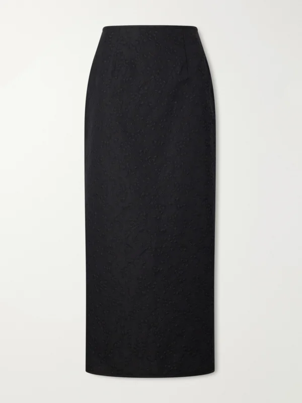 Cecilie Bahnsen Cbuka Cotton-blend Matelassé Midi Skirt