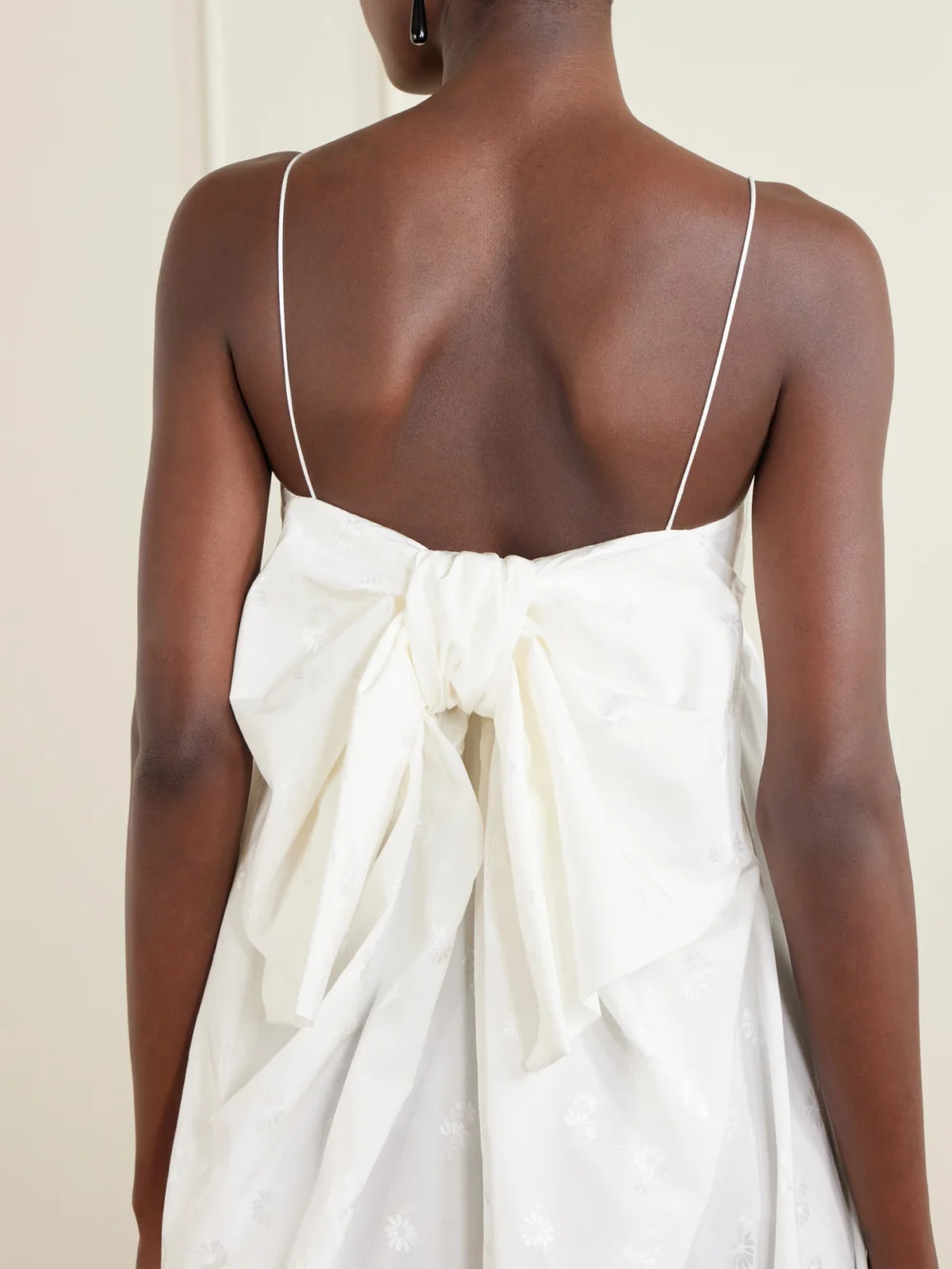 Close-up detail of the Cecilie Bahnsen Cbvilma Floral-jacquard Maxi Dress