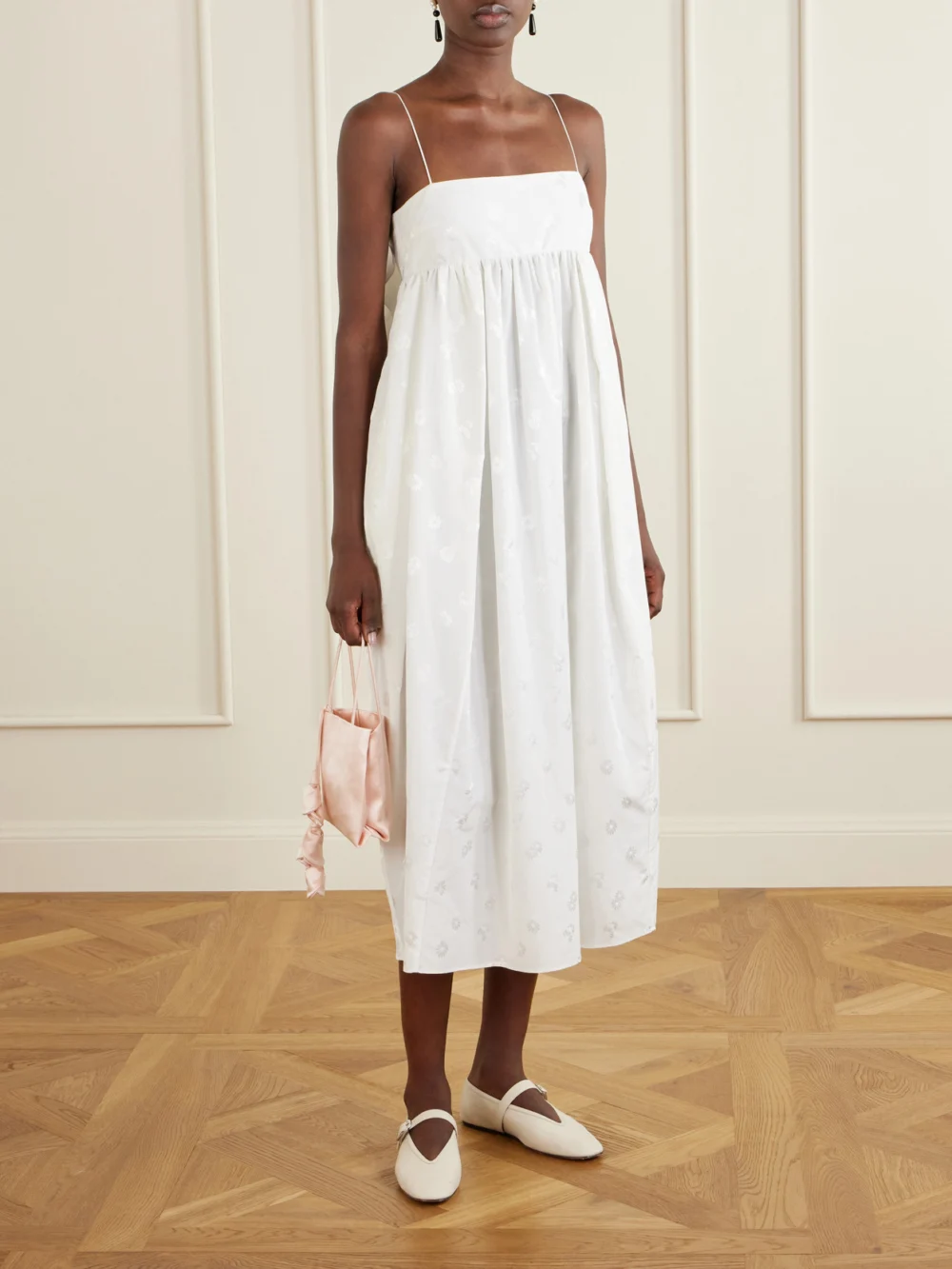 Cecilie Bahnsen Cbvilma Floral-jacquard Maxi Dress, worn by a model