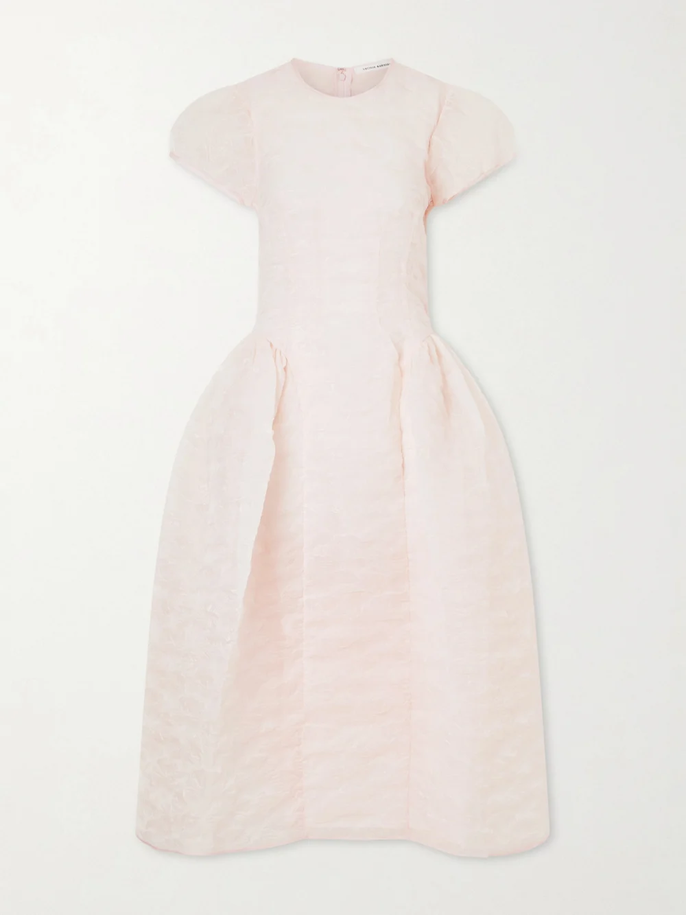 Cecilie Bahnsen Cleopatra Matelassé Organza Midi Dress in pastel pink