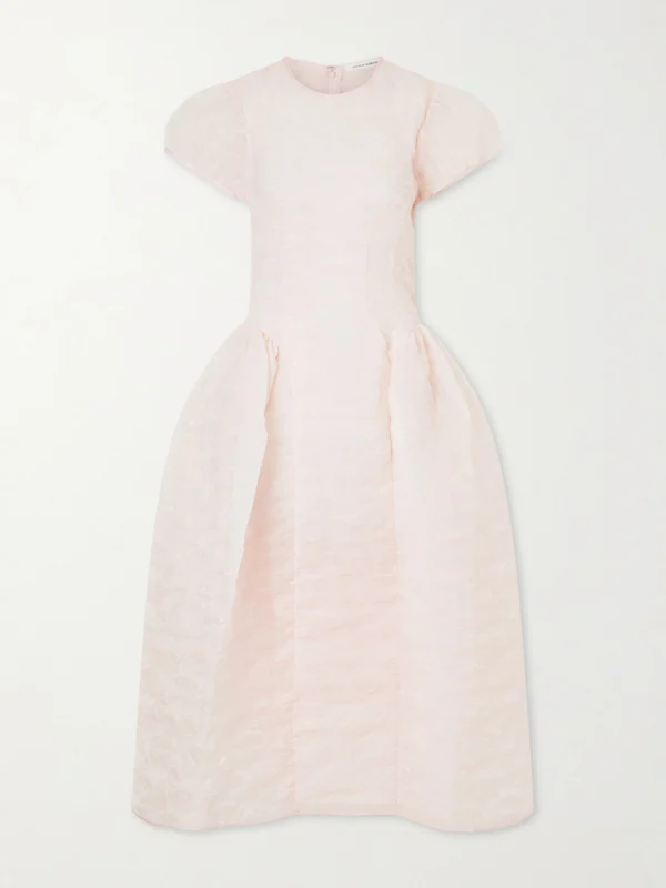 Cecilie Bahnsen Cleopatra Matelassé Organza Midi Dress