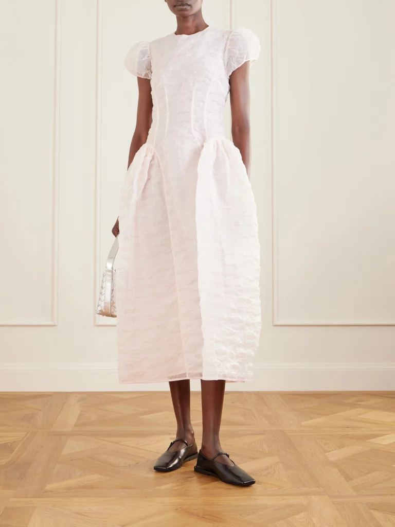 Cecilie Bahnsen Cleopatra Matelassé Organza Midi Dress
