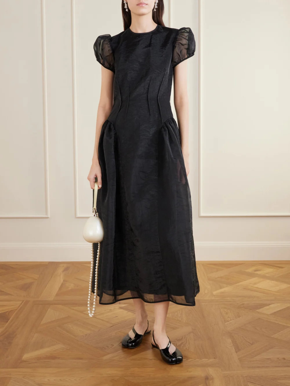 Cecilie Bahnsen Cleopatra Organza Midi Dress, worn by a model