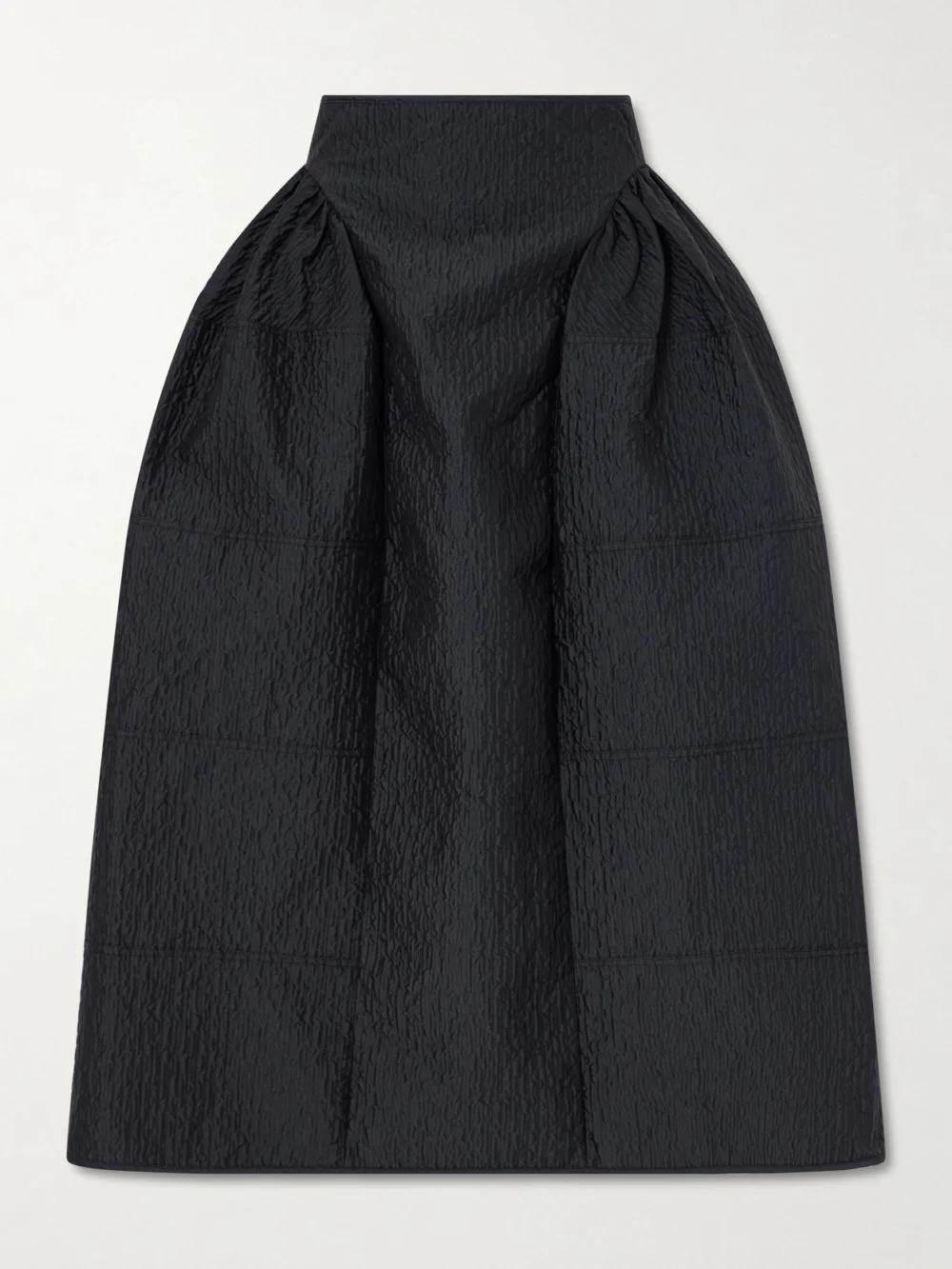 Cecilie Bahnsen Daphne Pleated Cloqué Midi Skirt in black