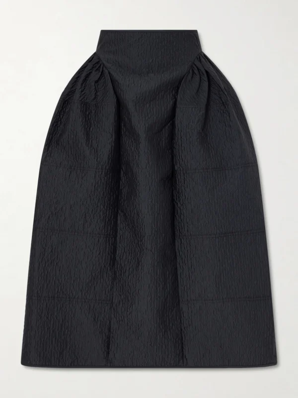 Cecilie Bahnsen Daphne Pleated Cloqué Midi Skirt