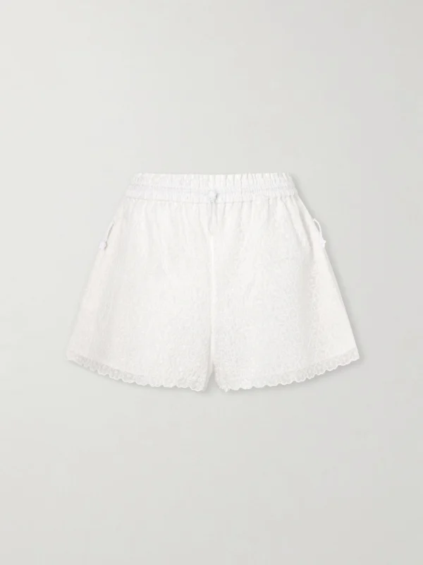 Cecilie Bahnsen Embroidered Tulle Shorts