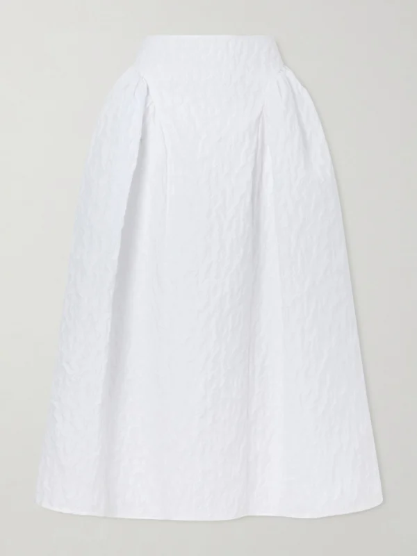Cecilie Bahnsen Fabiola Cotton-blend Cloqué Midi Skirt