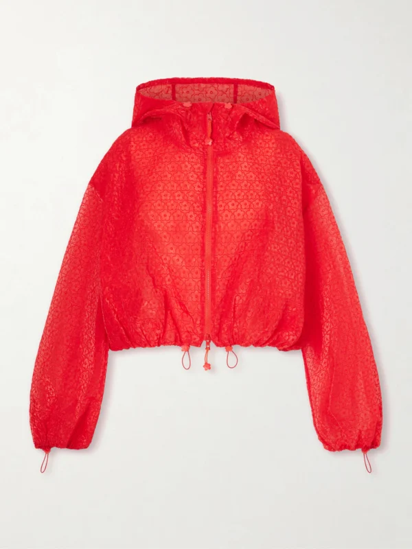 Cecilie Bahnsen Hooded Embroidered Tulle Jacket