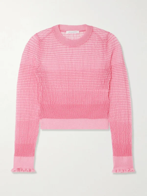 Cecilie Bahnsen Ruffled Knit Sweater