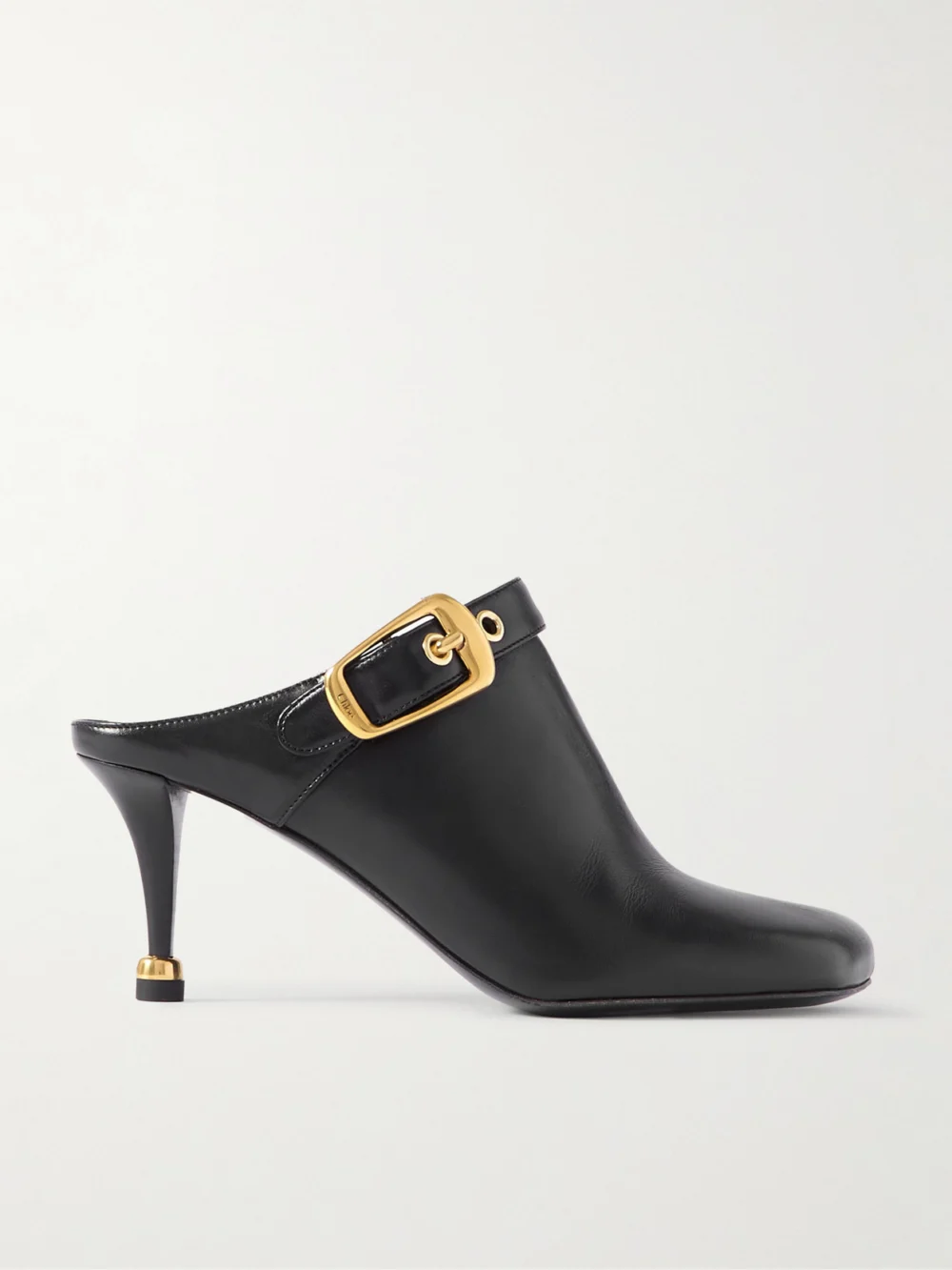 Chloé Andrea Buckled Leather Mules in black