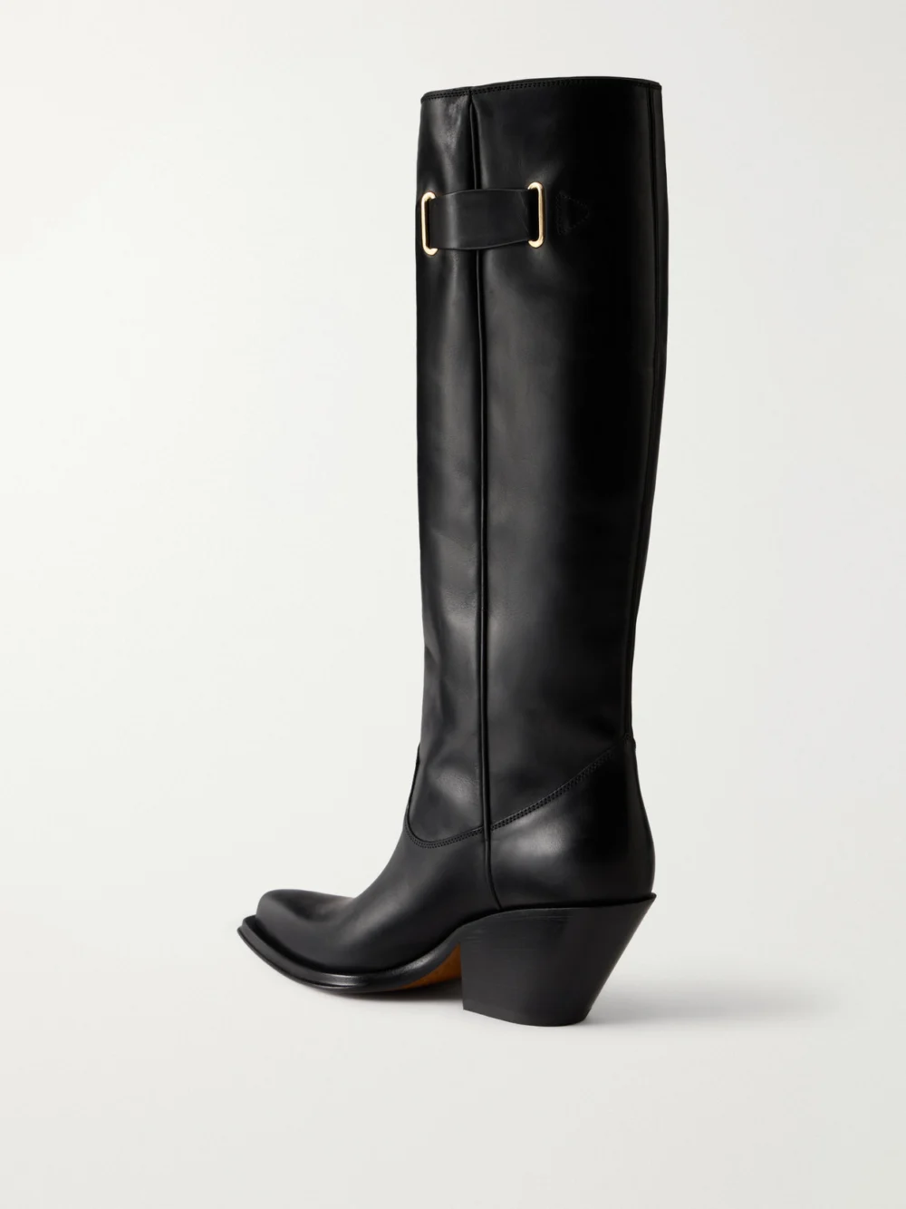 Back view of the Chloé Azelan Embroidered Leather Knee Boots
