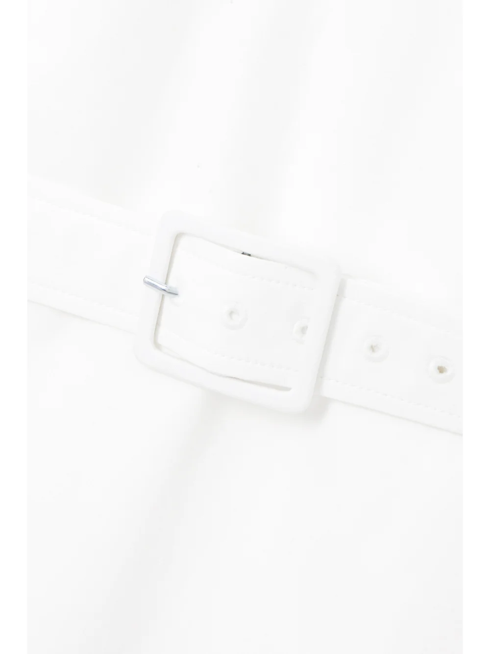 Close-up detail of the Chloé Belted Organic Cotton-poplin Mini Dress