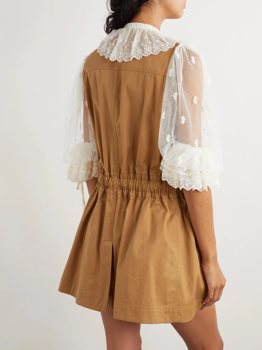 Back view of the Chloé Buckled Cotton-twill Vest