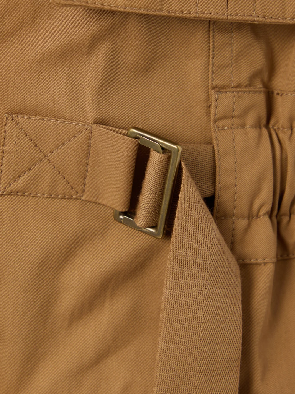 Close-up detail of the Chloé Buckled Cotton-twill Vest