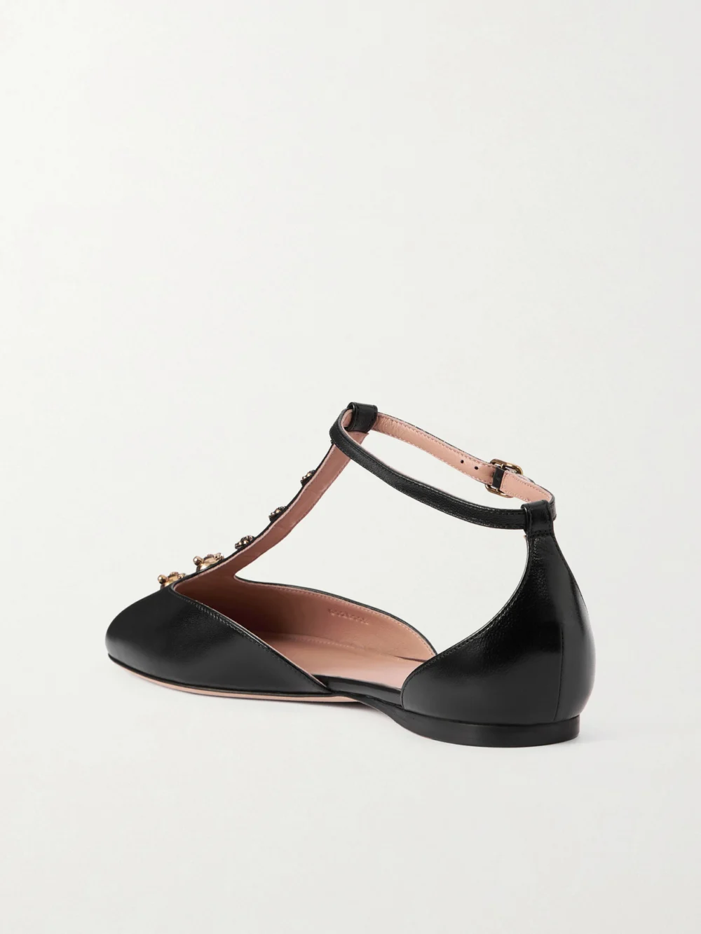 Back view of the Chloé Celeste Embellished Leather Ballet Flats