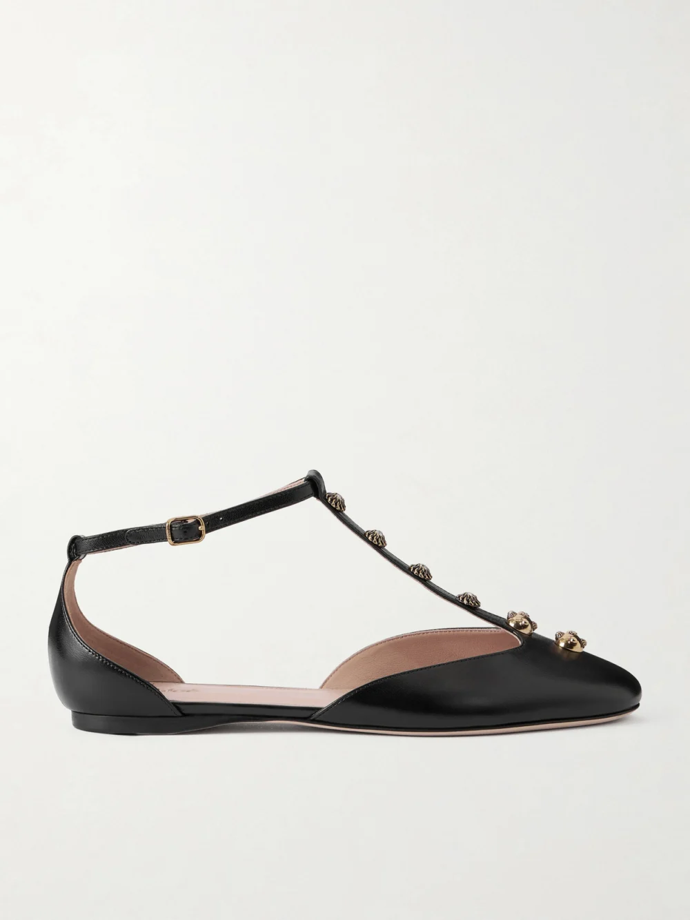 Chloé Celeste Embellished Leather Ballet Flats in black