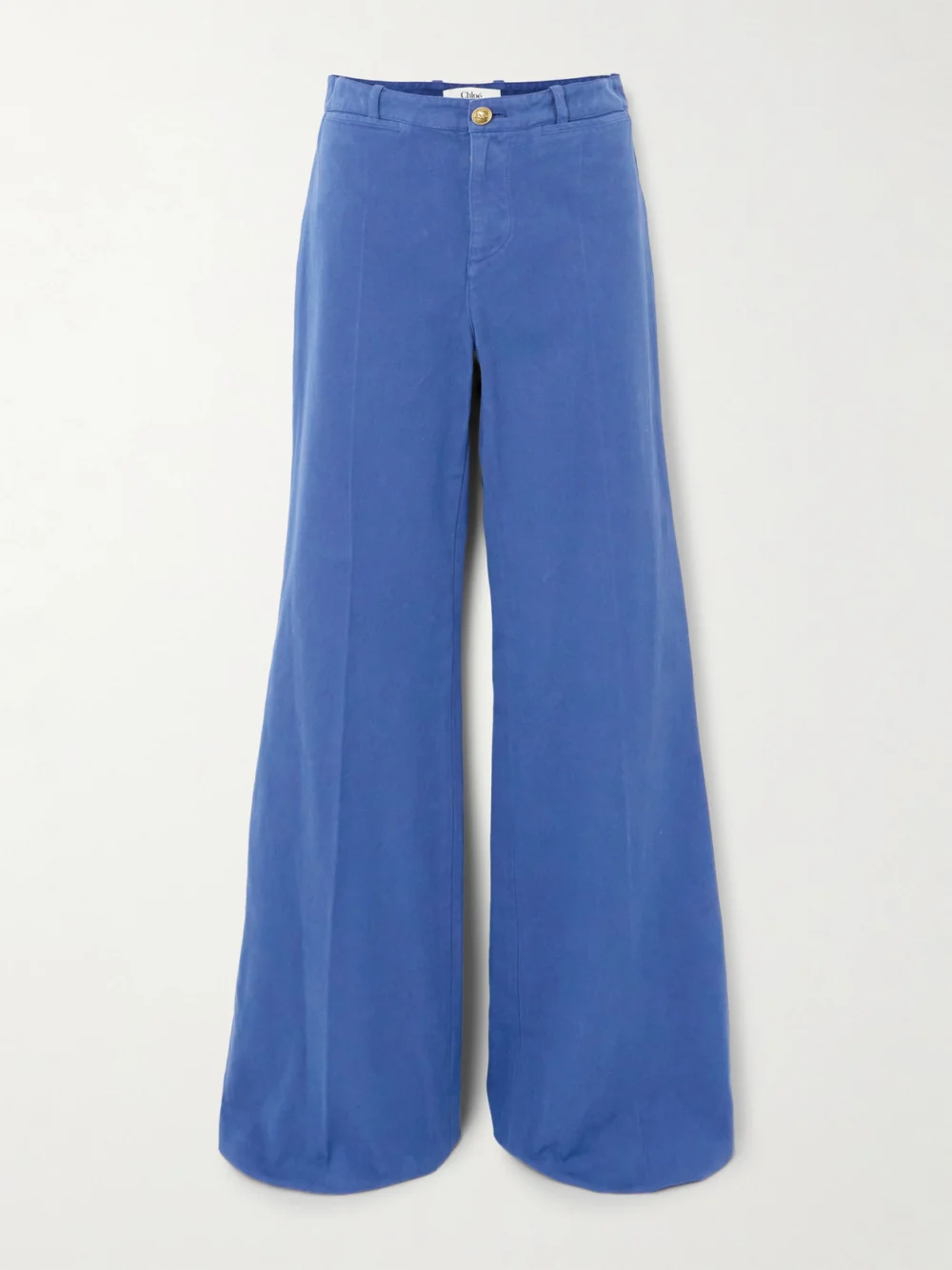 Chloé Cotton-canvas Flared Pants in blue
