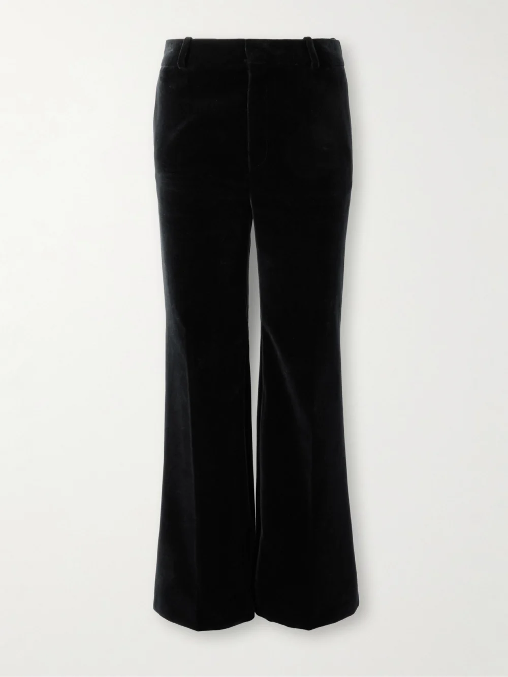 Chloé Cotton-velvet Wide-leg Pants in navy