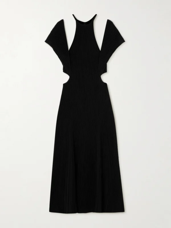 Chloé Cutout Ribbed Wool Gown